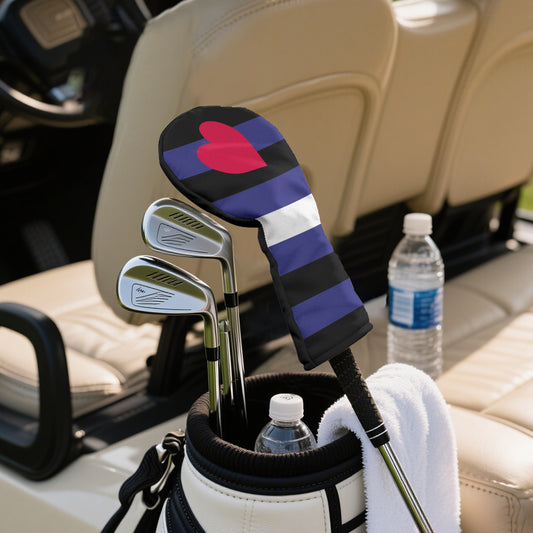 Leather Pride Flag Golf Clubs Head Cover - 33 x 17 cm