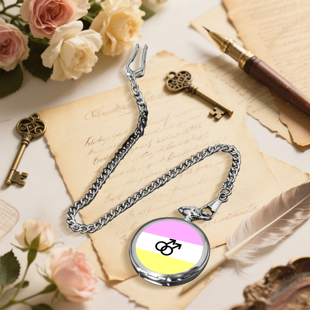 Twink Pride Flag Round Pocket Watch