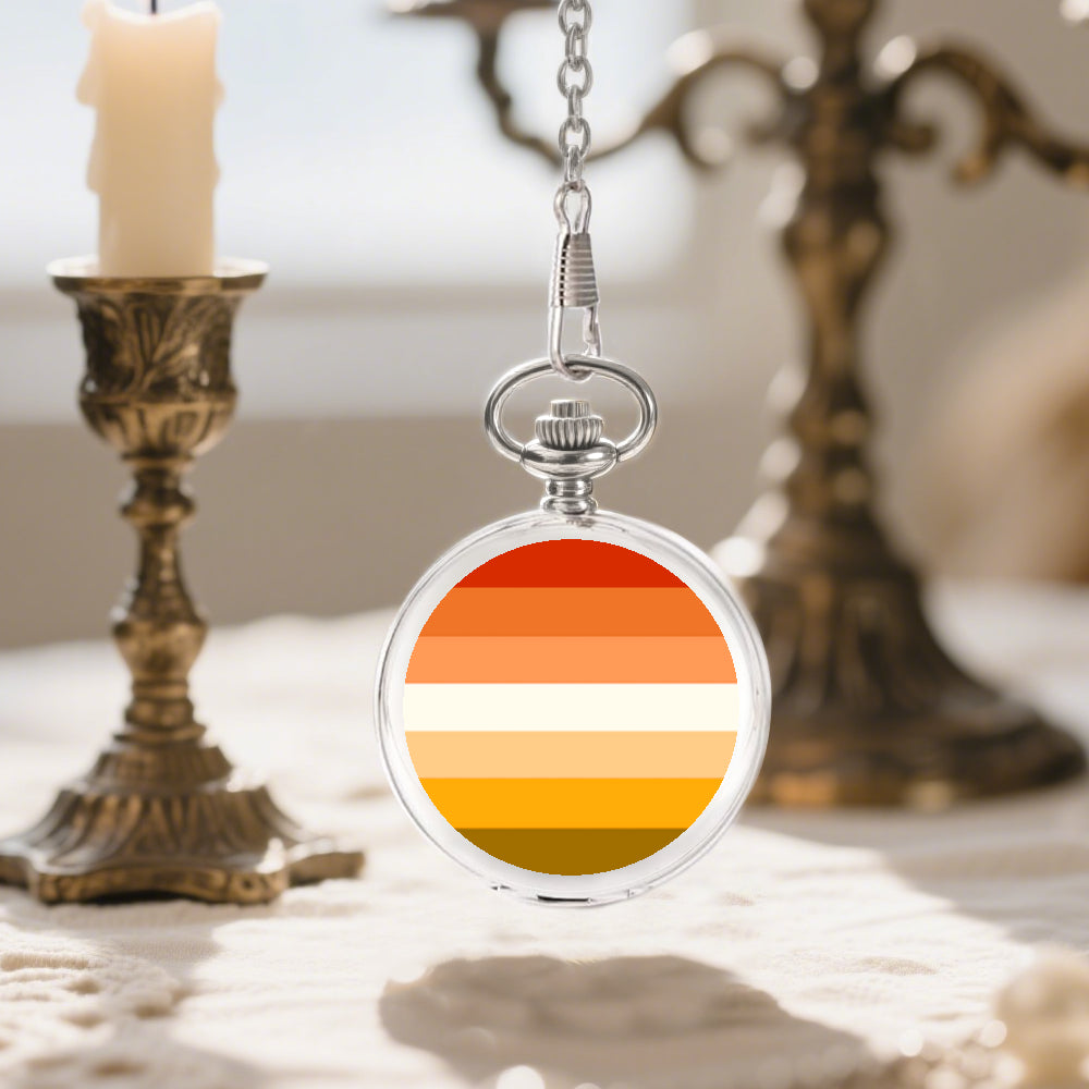 Butch Pride Flag (Mod Q) Round Pocket Watch