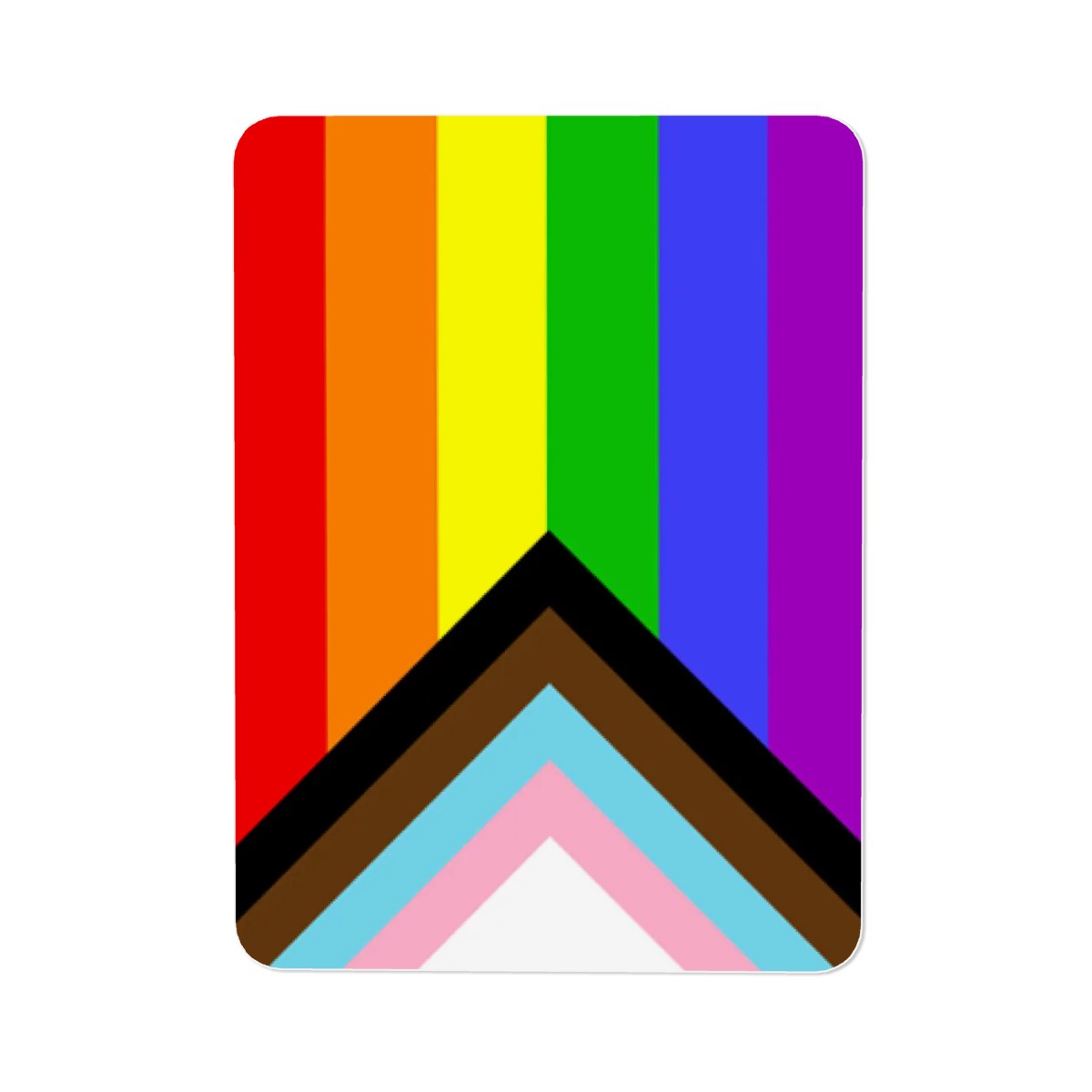 Progress Pride Flag Rectangle Magnet