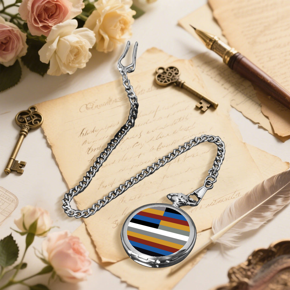 Freak Fetish Pride Flag Round Pocket Watch