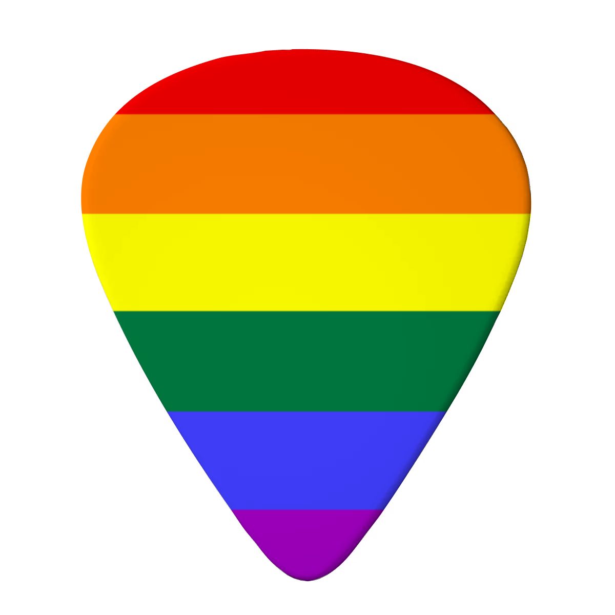 Rainbow Pride Flag Set of 6 Guitar Pick and Case - .46 mm, .71 mm or .96 mm