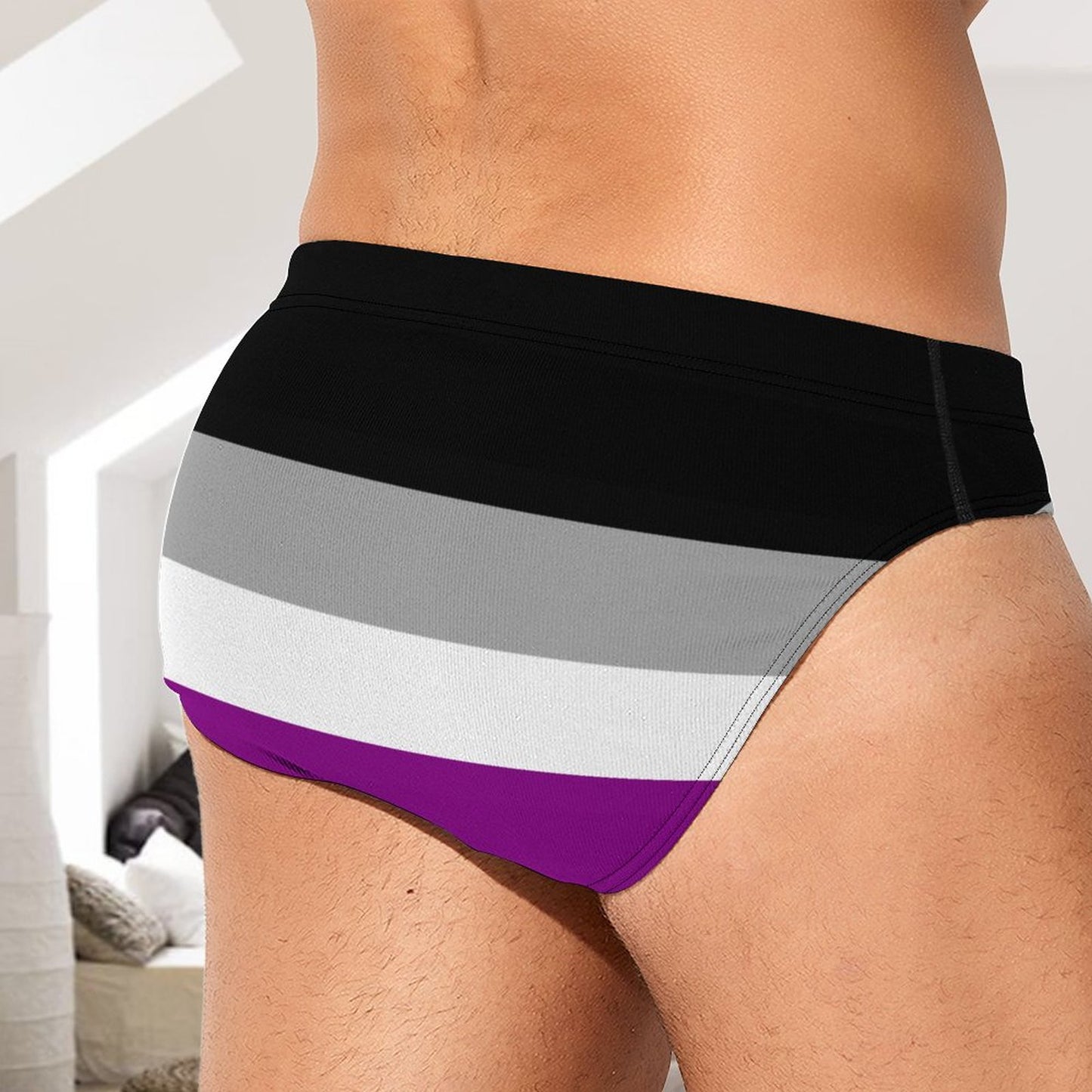 Asexual Pride Flag Briefs – Traditional Masculine Cut
