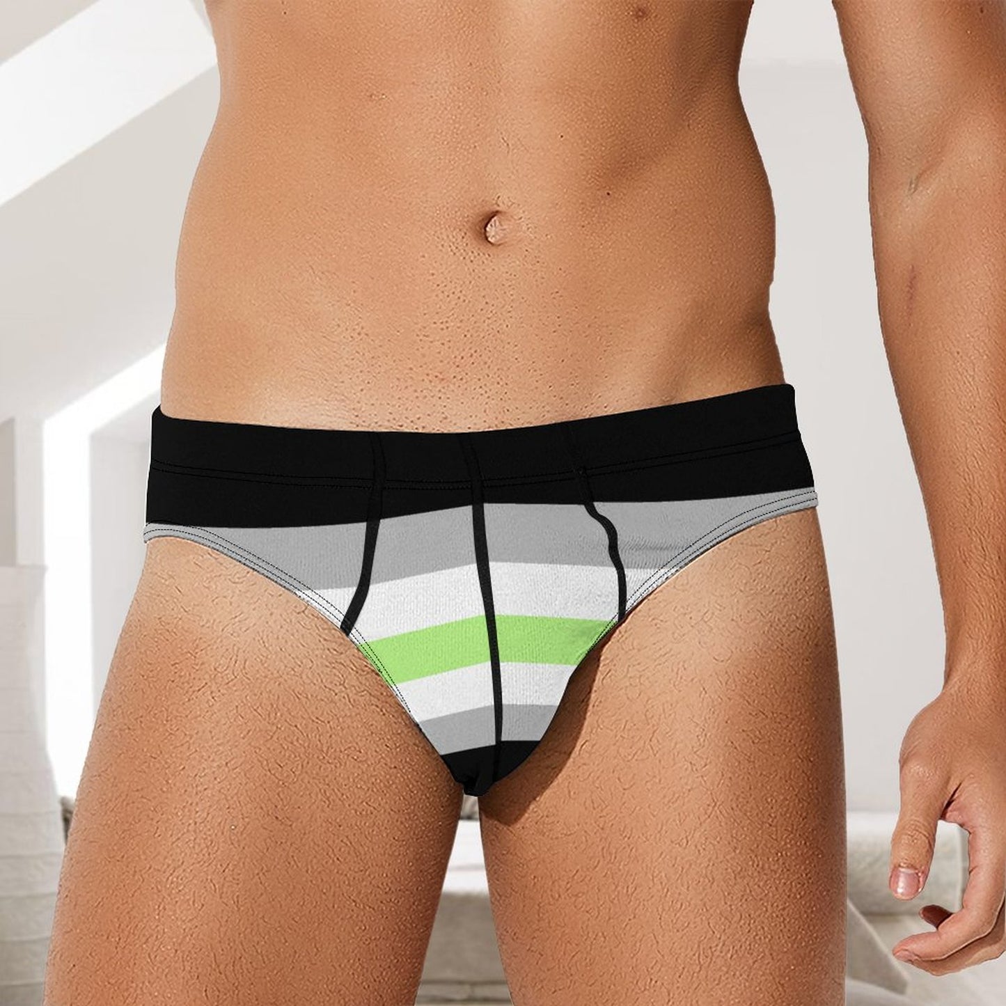 Agender Pride Flag Briefs – Traditional Masculine
