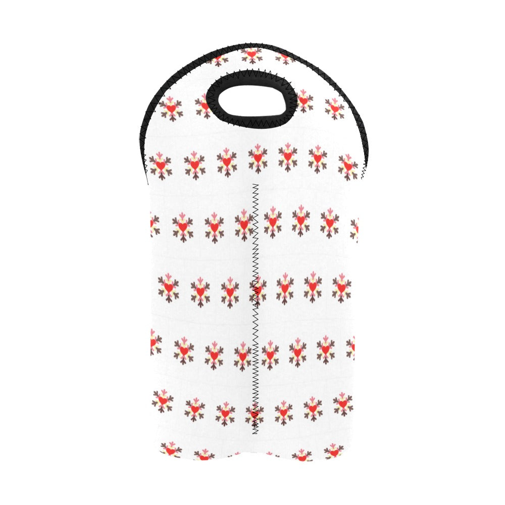 Fat Fetish Pride Flag Snowflake 2-Bottle Neoprene Wine Bag