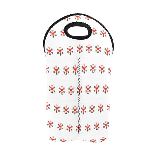 Fat Fetish Pride Flag Snowflake 2-Bottle Neoprene Wine Bag