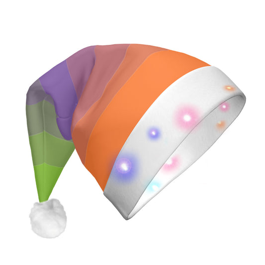 Aliagender Pride Flag Adult Glowing Plush Holiday Hat