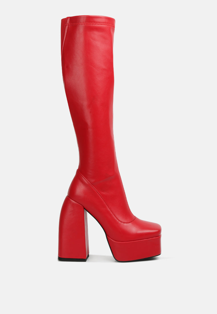 Fanning Platform Long Boots-5