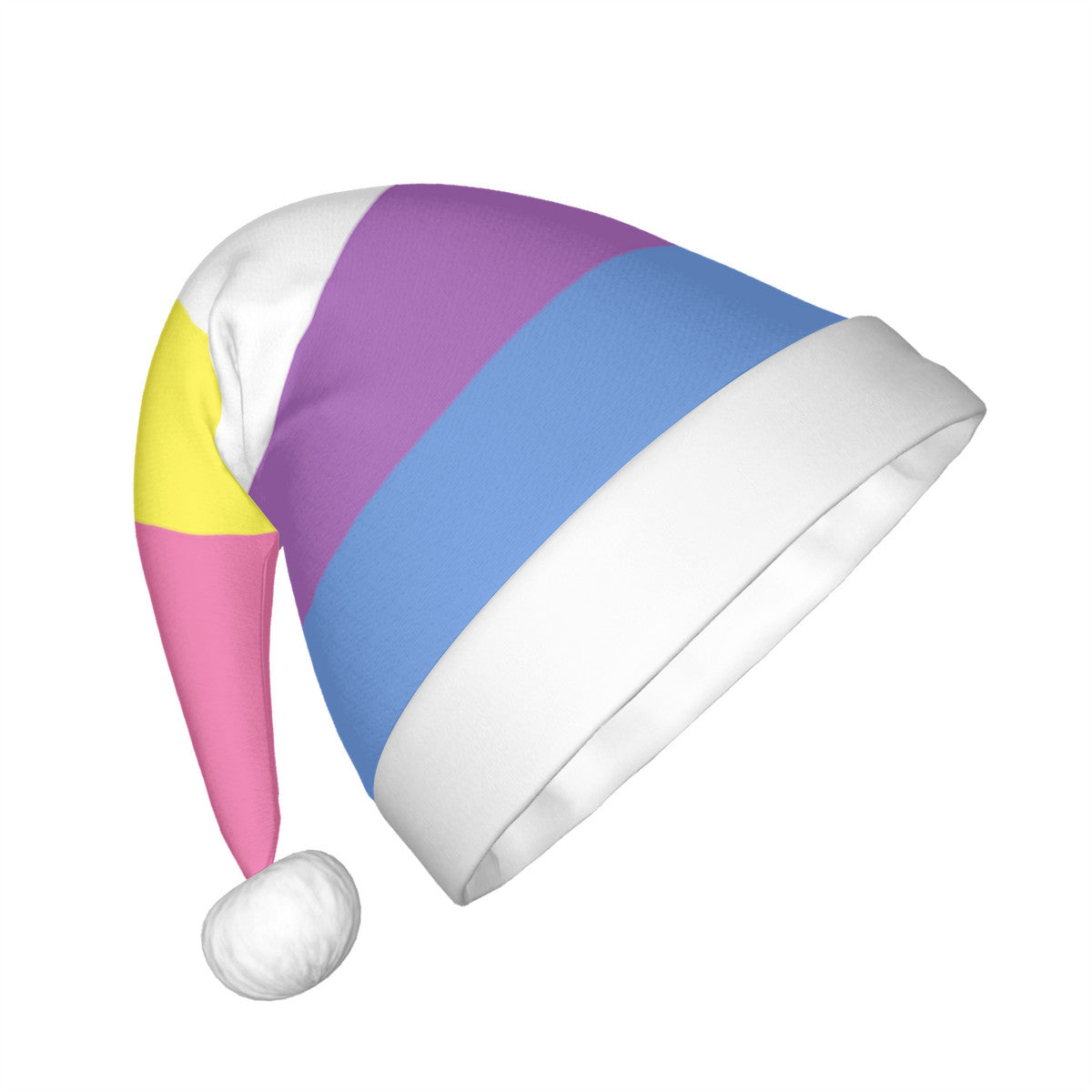 Bigender Pride Flag Adult Plush Holiday Hat