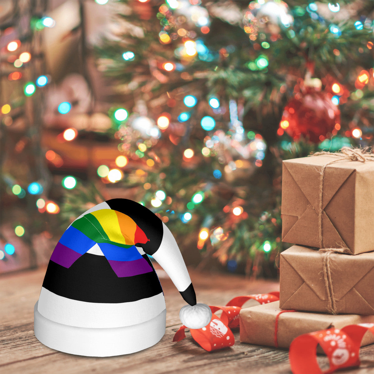 Straight Ally Pride Flag Adult Plush Holiday Hat