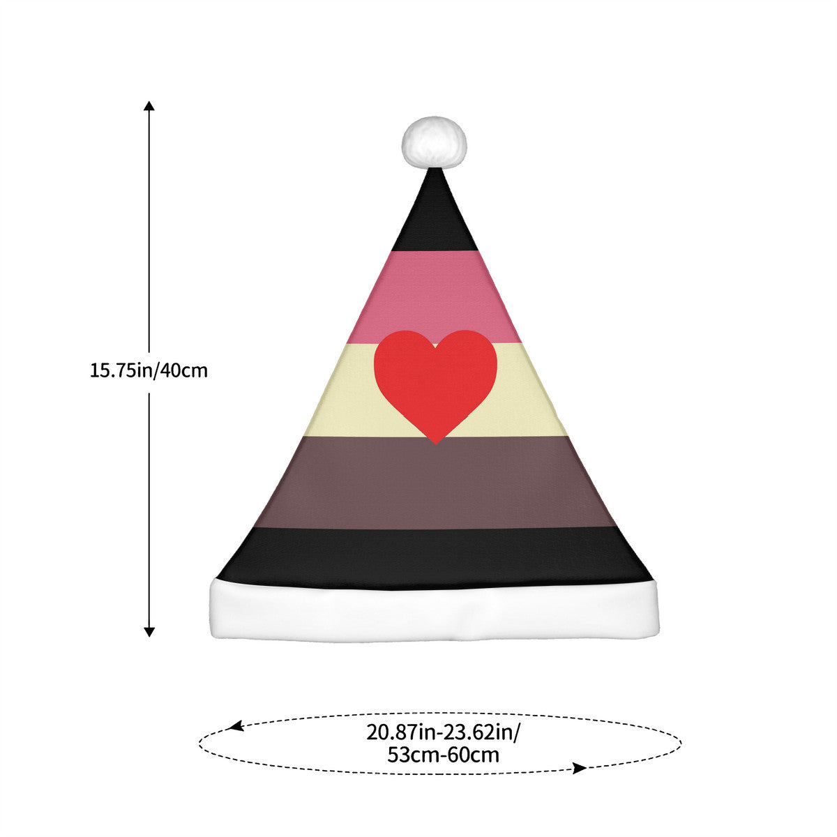 Fat Fetish Pride Flag Adult Glowing Plush Holiday Hat