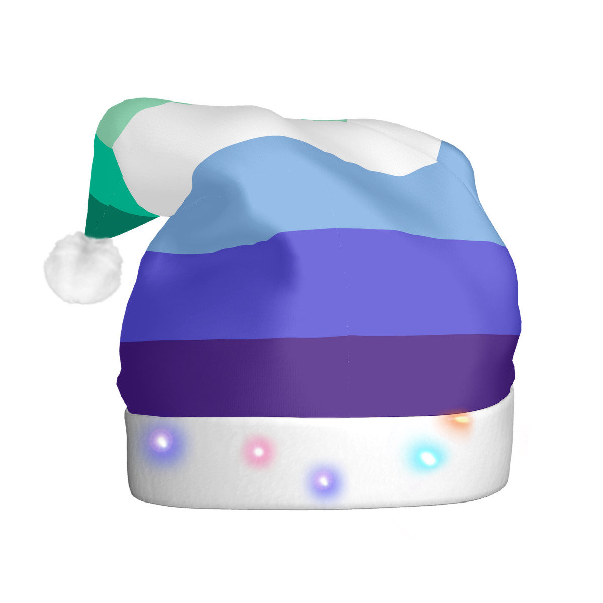 MLM Pride Flag Adult Glowing Plush Holiday Hat