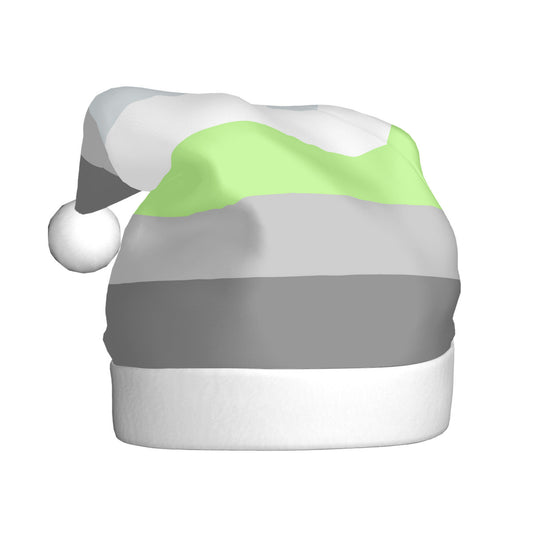 Demiagender Pride Flag Adult Plush Holiday Hat