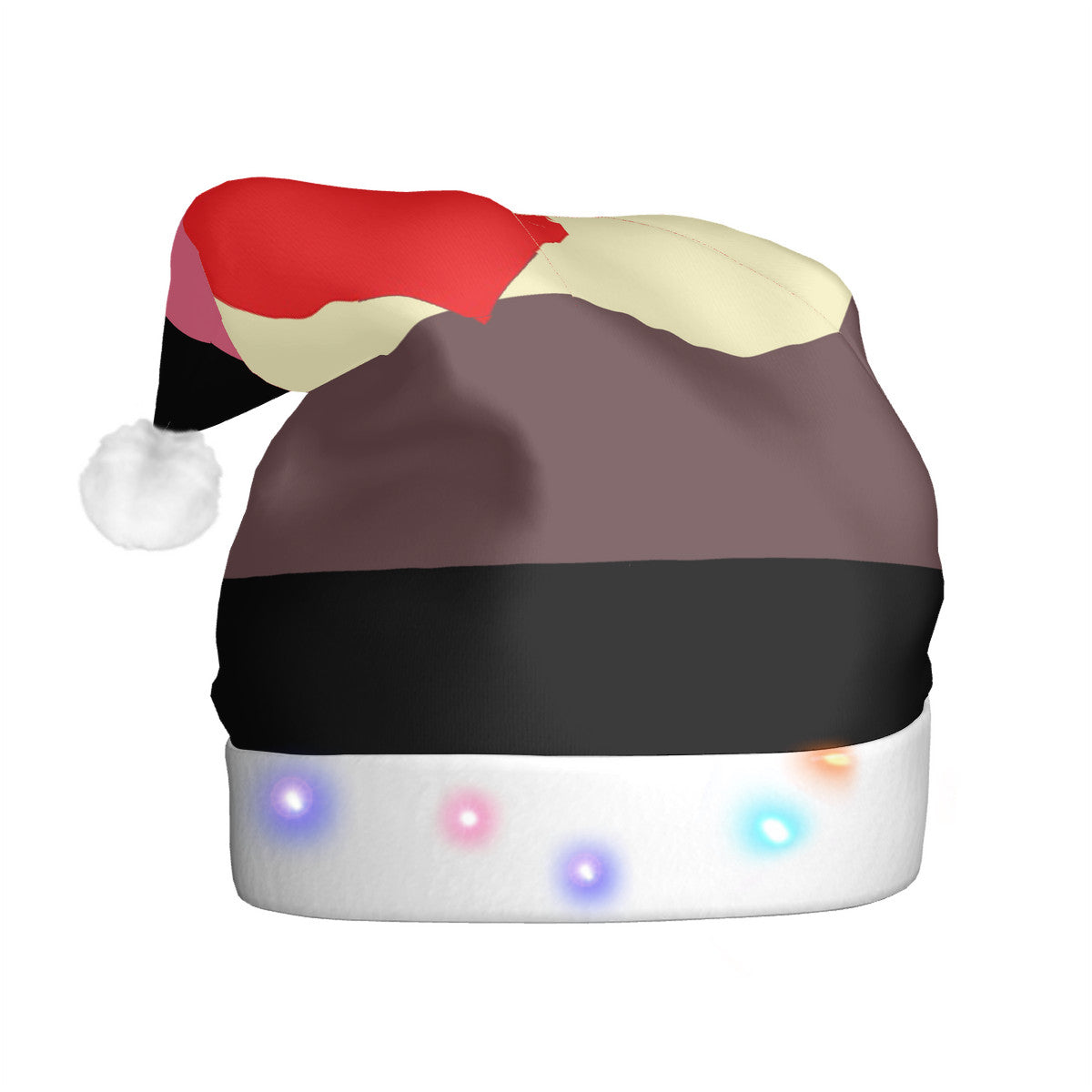 Fat Fetish Pride Flag Adult Glowing Plush Holiday Hat