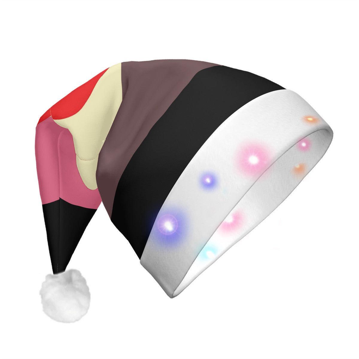 Fat Fetish Pride Flag Adult Glowing Plush Holiday Hat