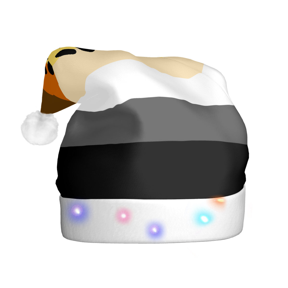 Bear Pride Flag Adult Glowing Plush Holiday Hat
