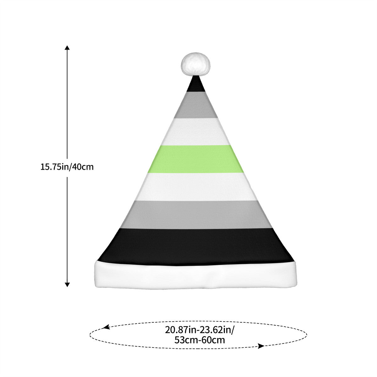 Agender Pride Flag Adult Glowing Plush Holiday Hat