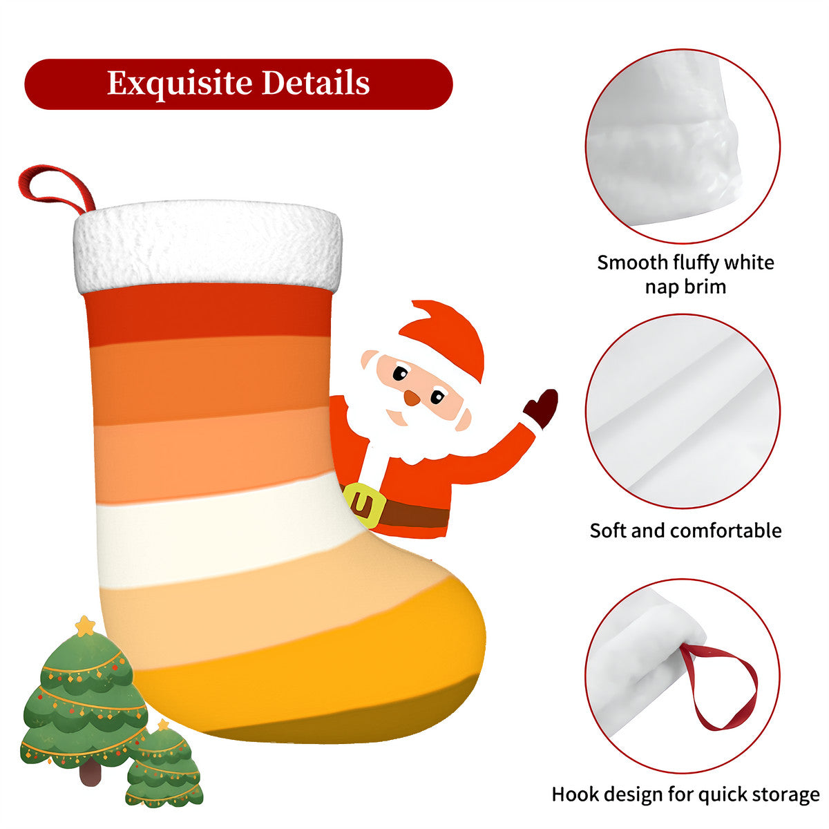Butch Pride Flag (Mod Q) Holiday Stocking 11" x 17.7"