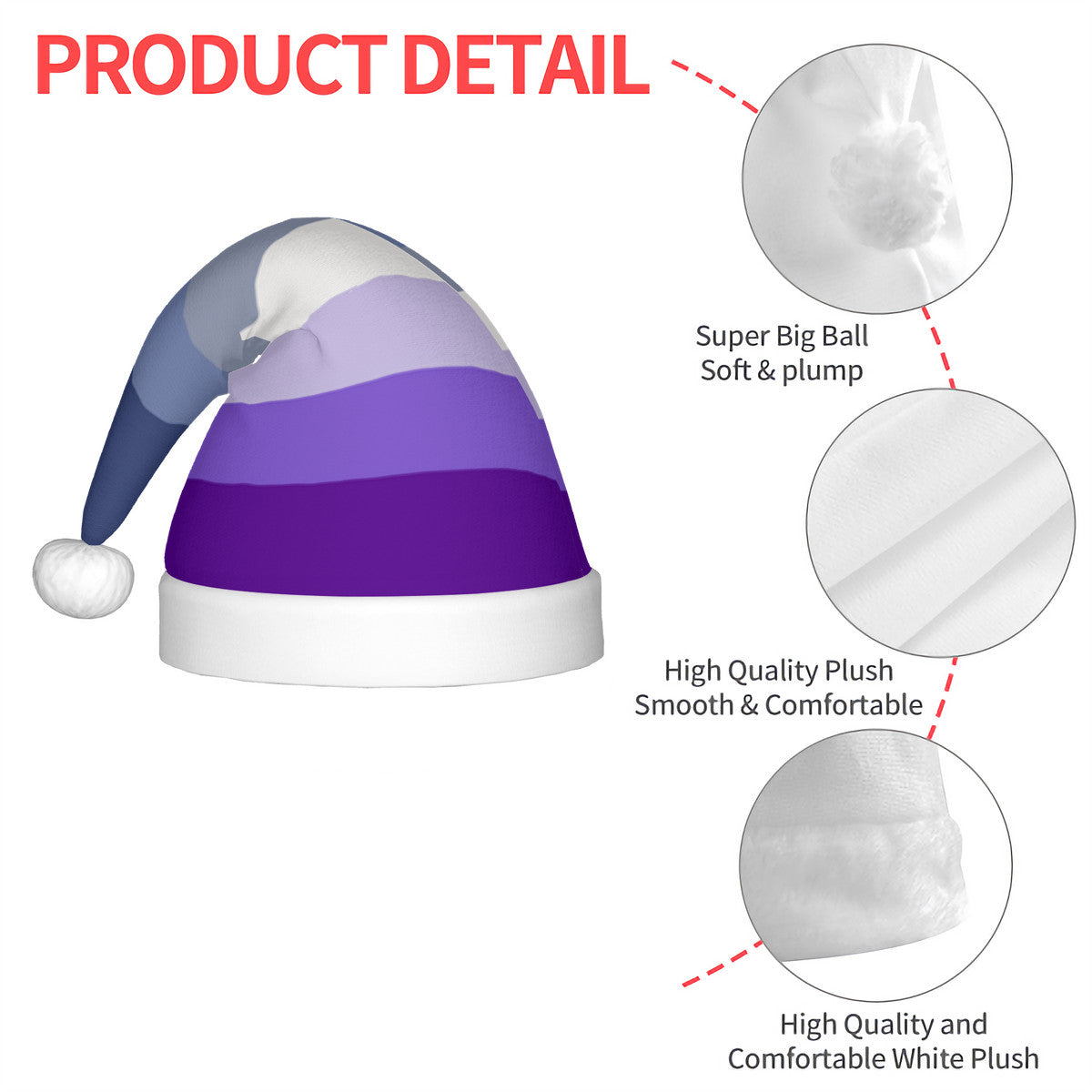 Butch Pride Flag (dorian-rutherford) Adult Glowing Plush Holiday Hat