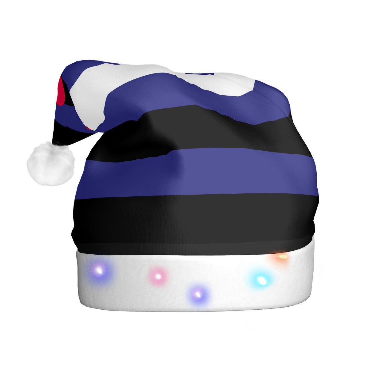 Leather Pride Flag Adult Glowing Plush Holiday Hat