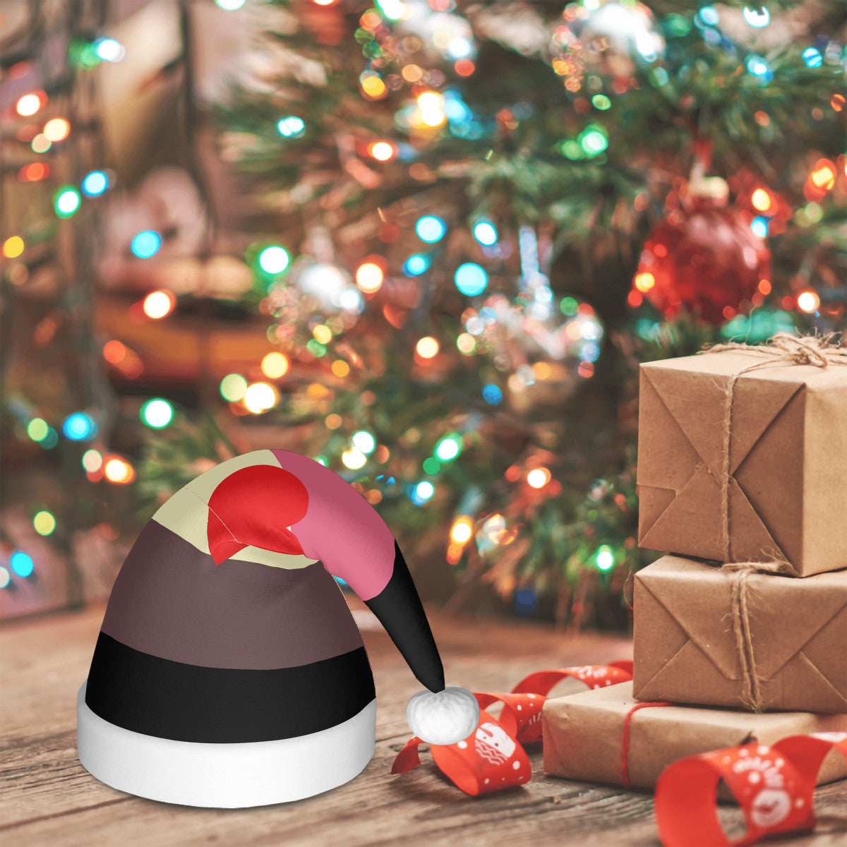 Fat Fetish Pride Flag Adult Glowing Plush Holiday Hat