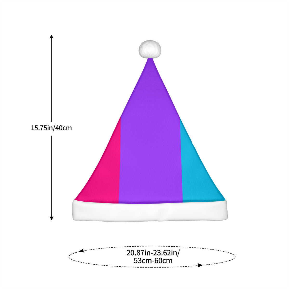 Androgyne Pride Flag Adult Plush Holiday Hat