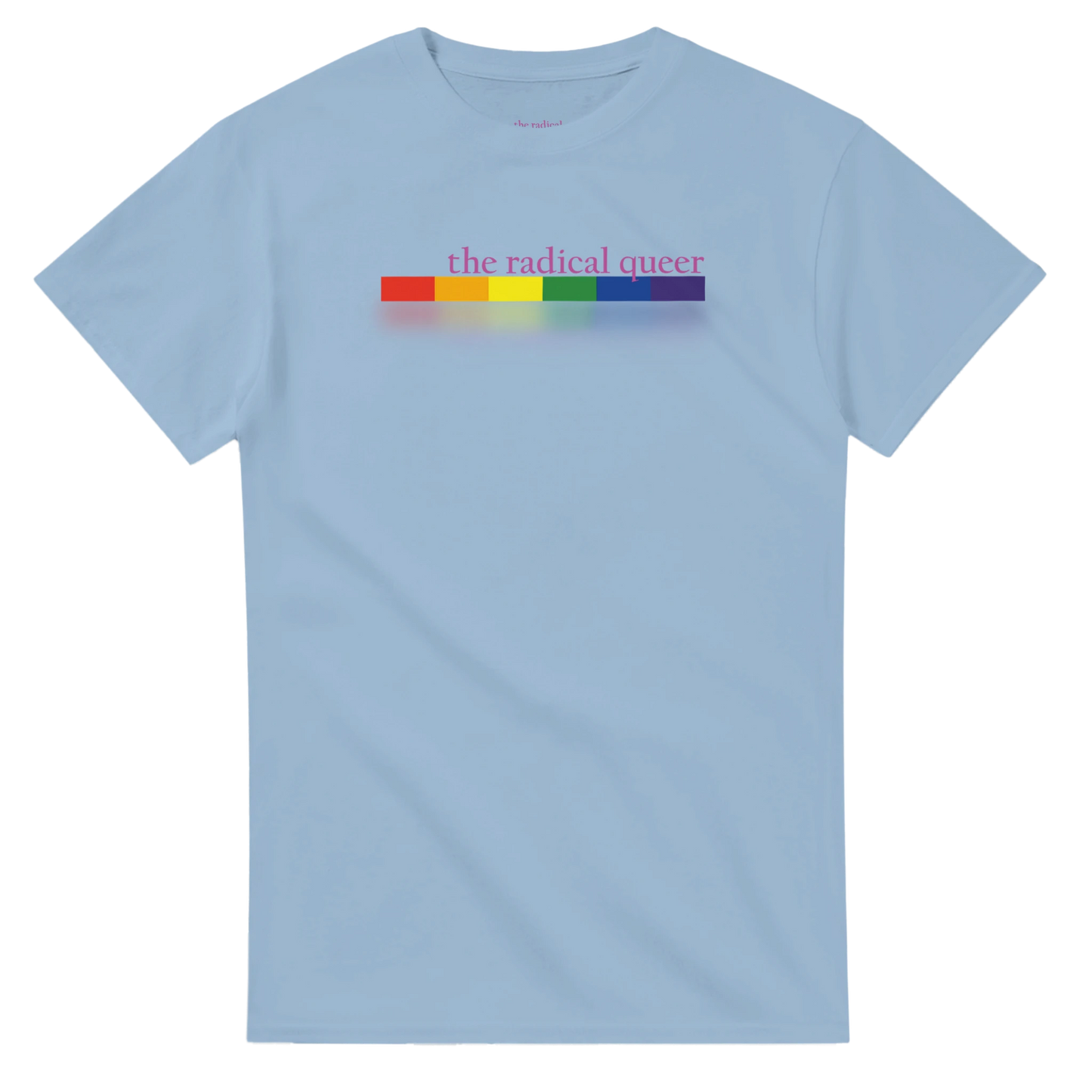 the radical queer tee shirt light blue