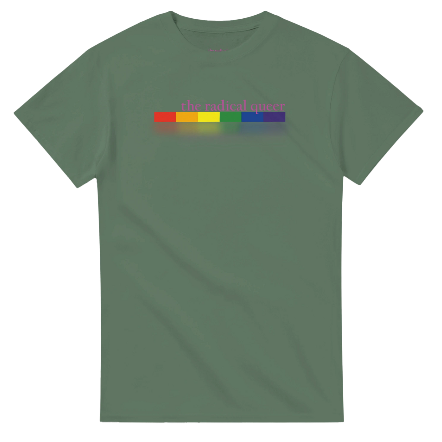 the radical queer tee shirt military green