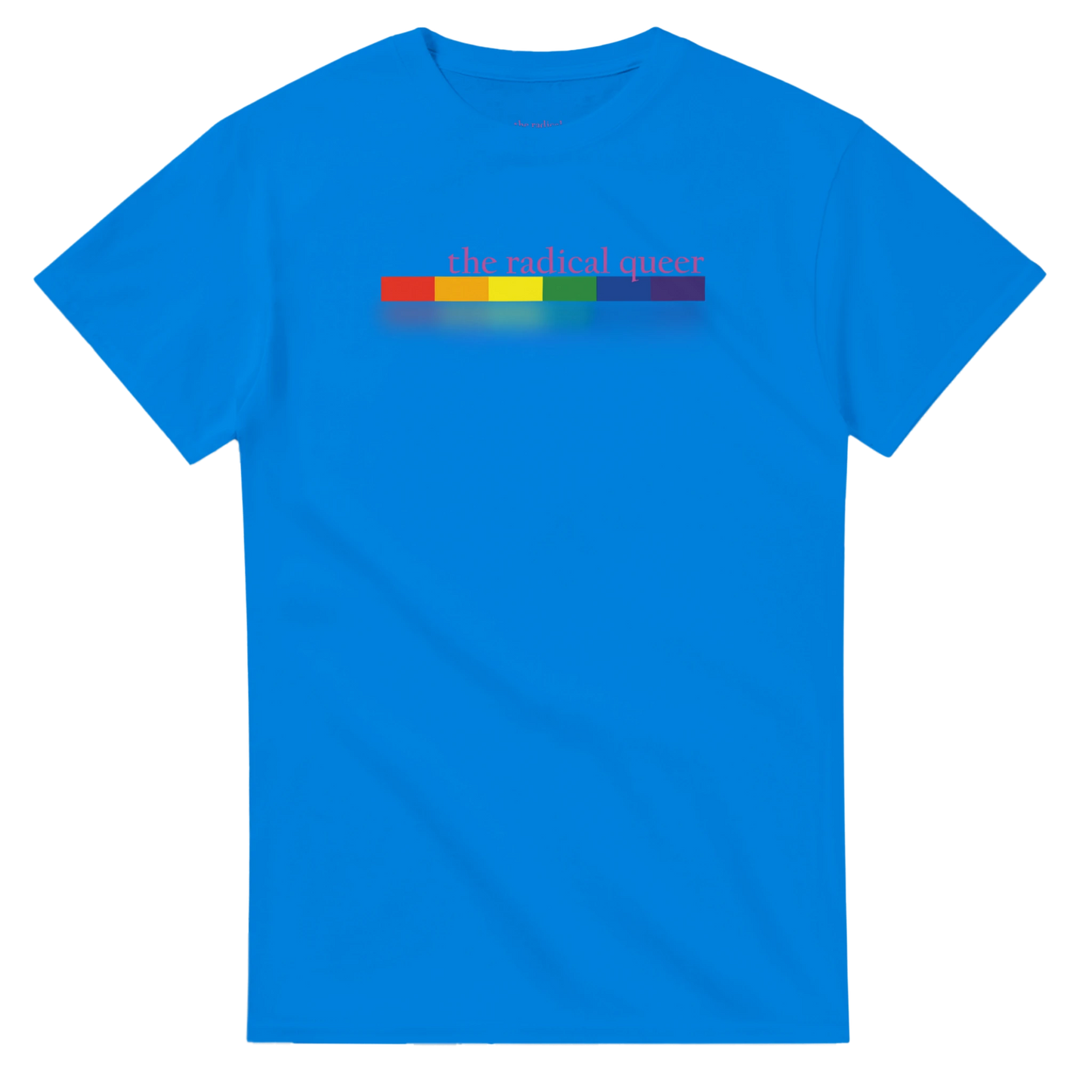 the radical queer tee shirt royal blue