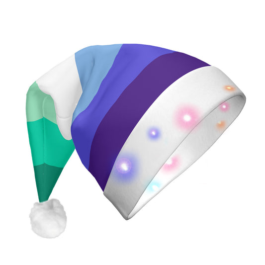 MLM Pride Flag Adult Glowing Plush Holiday Hat
