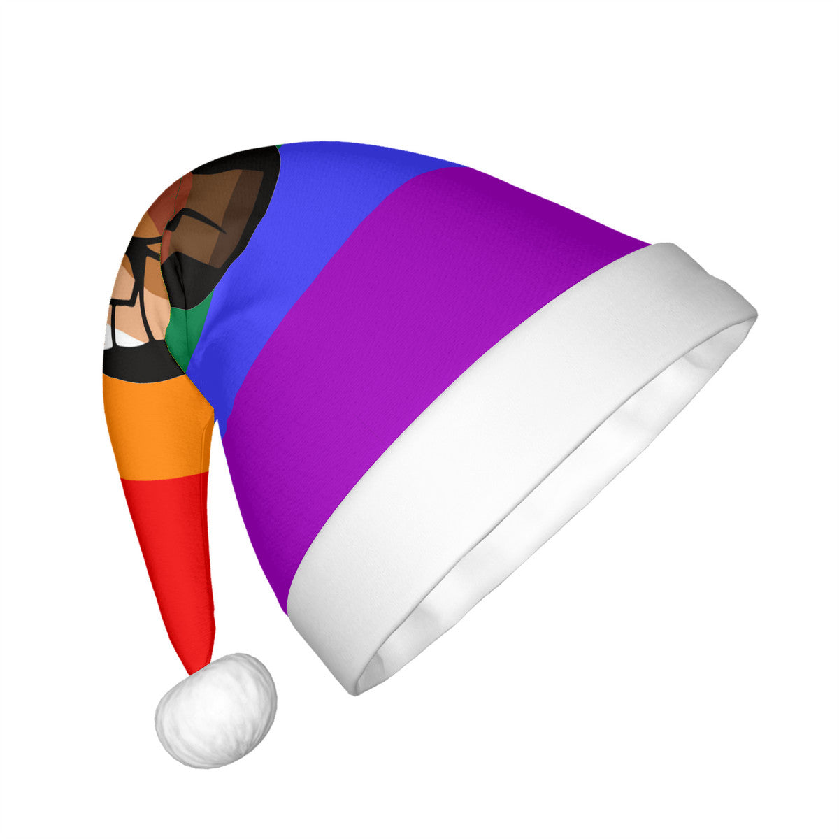 QPOC Pride Flag Adult Plush Holiday Hat