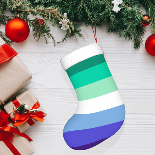MLM Pride Flag Holiday Stocking 11" x 17.7"