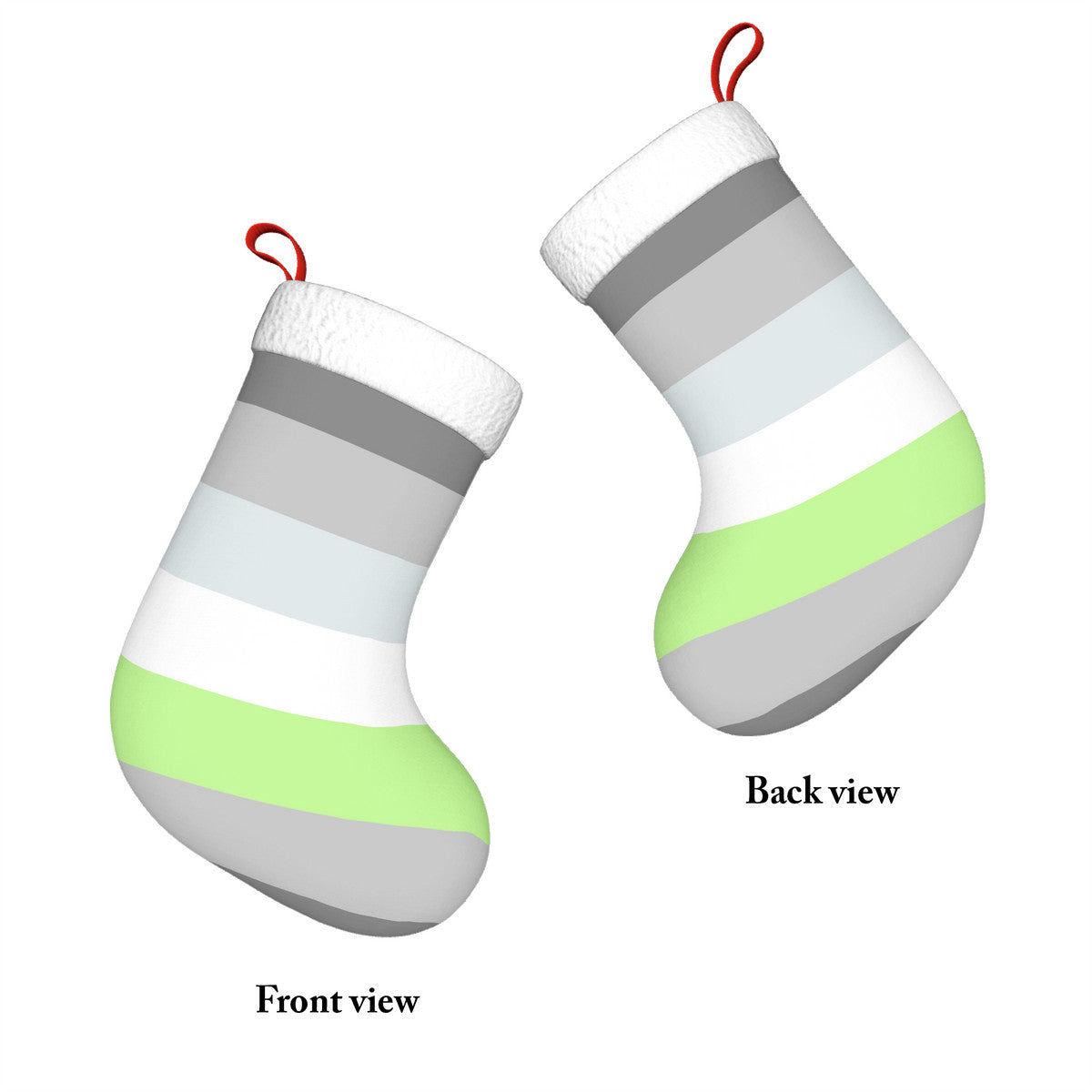 Demiagender Pride Flag Holiday Stocking 11" x 17.7"