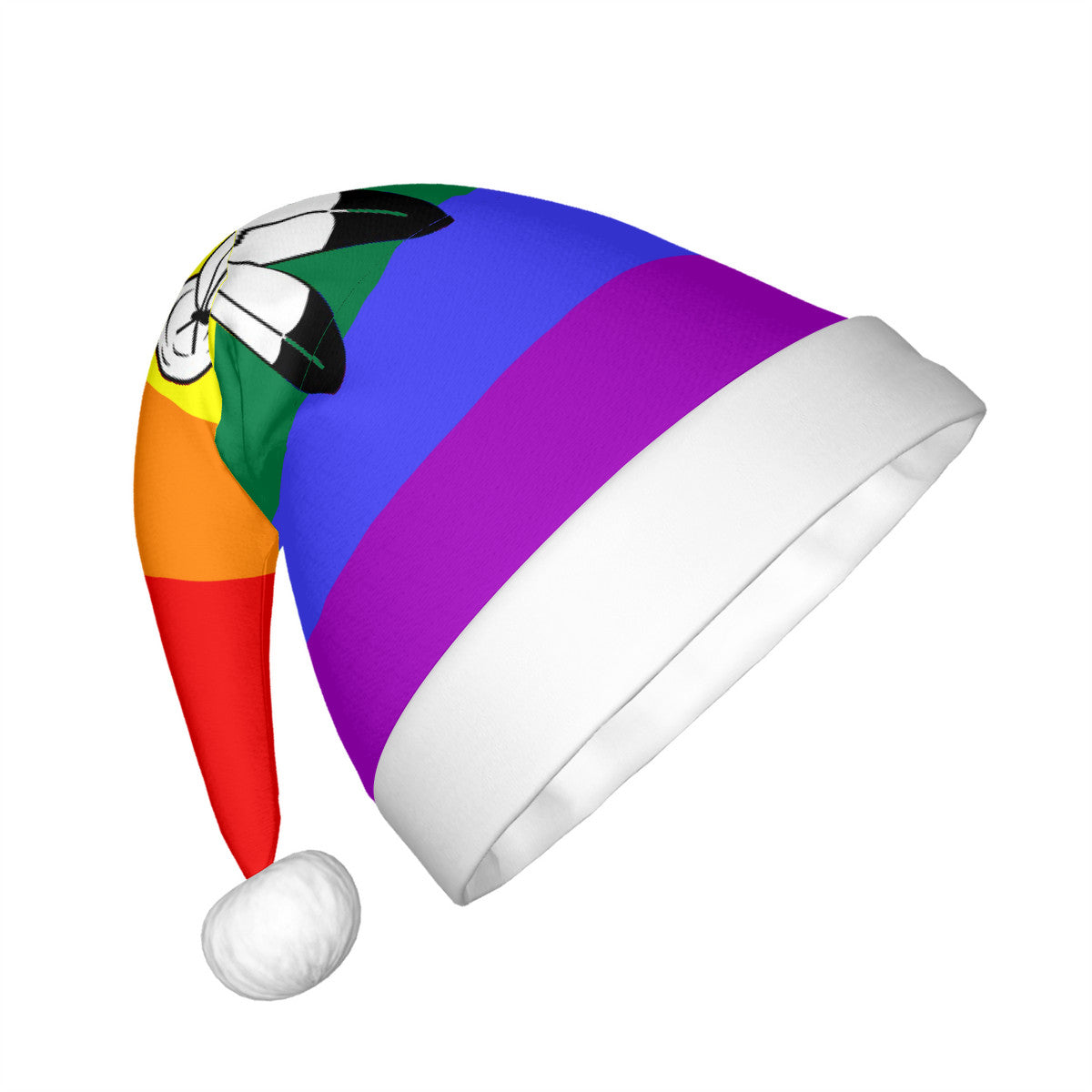 Two-Spirit Pride Flag Adult Plush Holiday Hat
