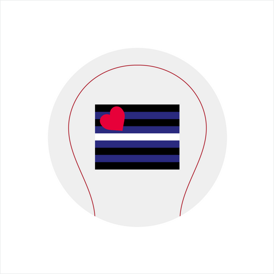 Leather Pride Flag Baseball