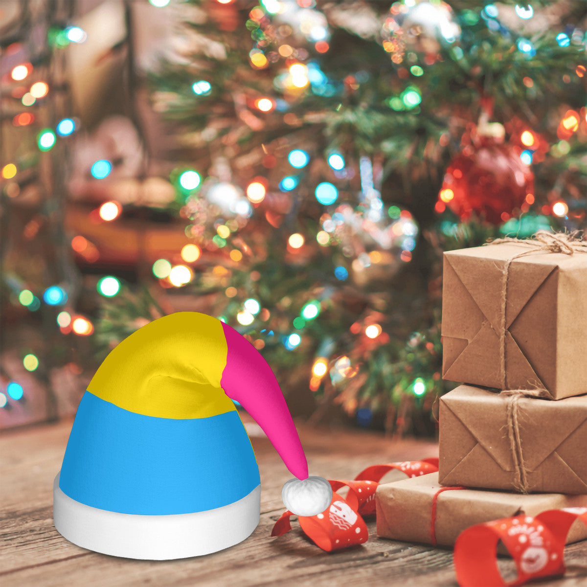 Pansexual Pride Flag Adult Plush Holiday Hat