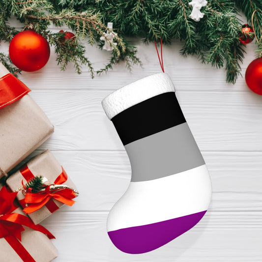 Asexual Pride Flag Holiday Stocking 11" x 17.7"